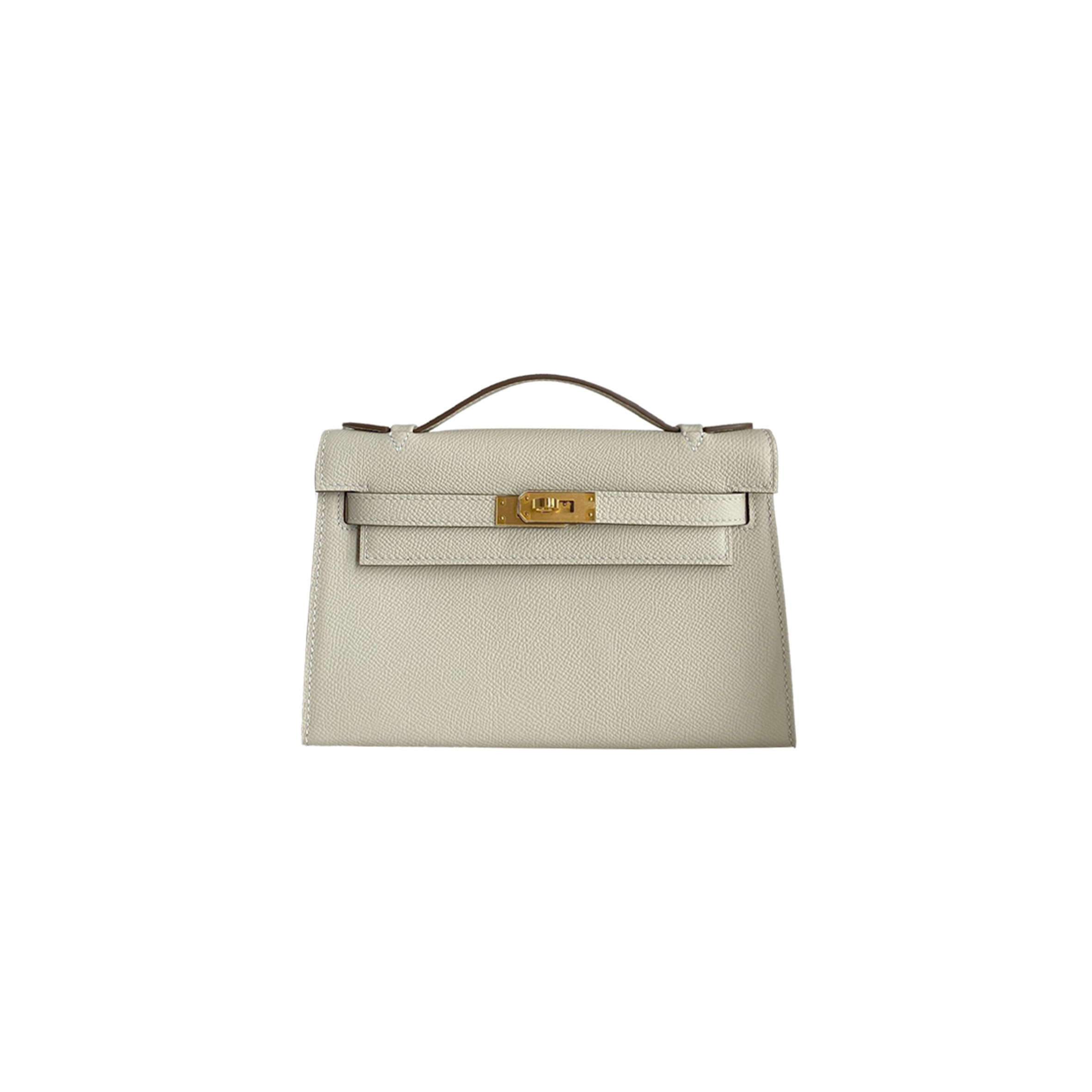 H**mes kelly pochette bag in craie epsom 22 (22*14*7cm)